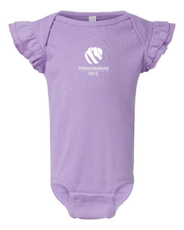 Rabbit Skins - Infant Flutter Sleeve Baby Rib Bodysuit